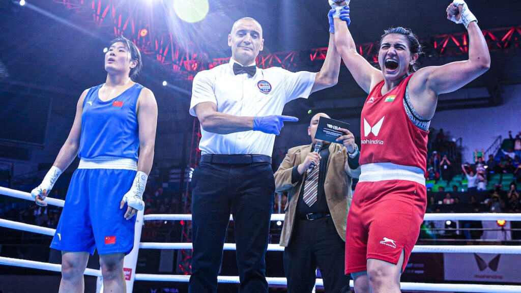 Saweety Boora won a gold medal by defeating China's Lina Wang at the World Boxing Championships